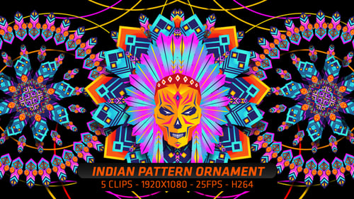 Ornamento de padrão indiano