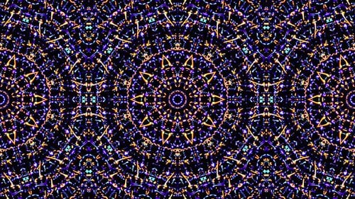 Abstract kaleidoscope shining beautiful red blue line smooth motion with shining light motion