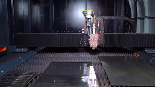 CNC Laser Cutting of Metal, Modern Industrial Technology.