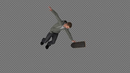 Young Skateboarder Performing Ollie Trick