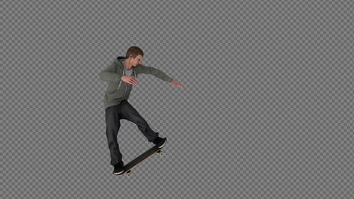 The Boy Skateboard Grind In Loop 12In1