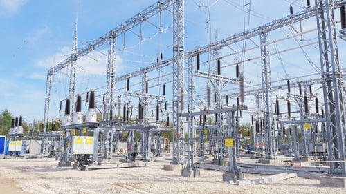 Insulators Isolate Current-carrying Parts at Substation
