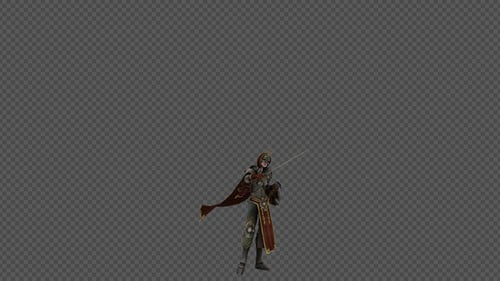 3D Medieval Warrior Character Sword Fighting Animation Set