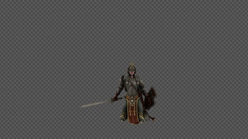 3D Fantasy Knight Character Action Animation Pack