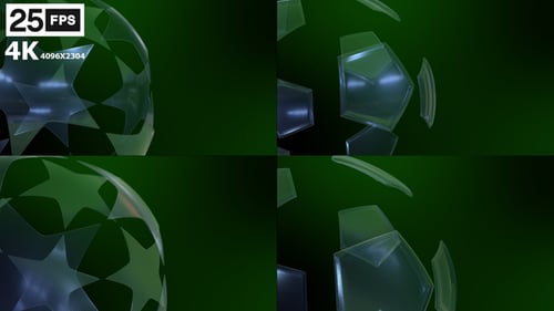 Dynamic 3D Abstract Star Sphere Rotation Background
