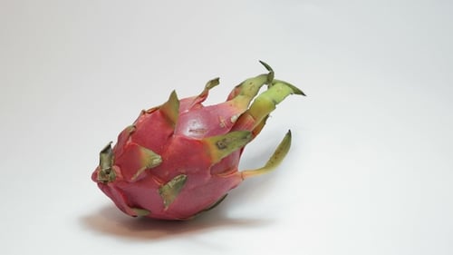 Dragon Fruit (Pitaya) on a White Background