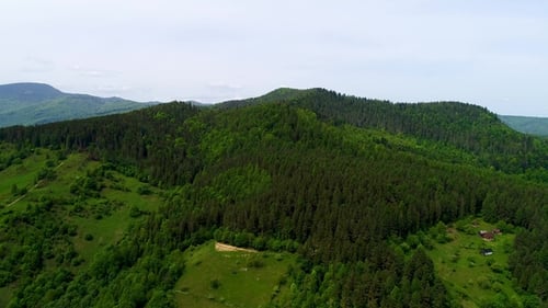 Aerial View of the Landscape in Mountains.