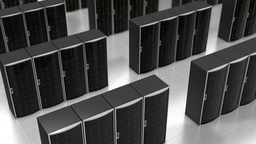 Digital Data Center Server Racks Technology Animation