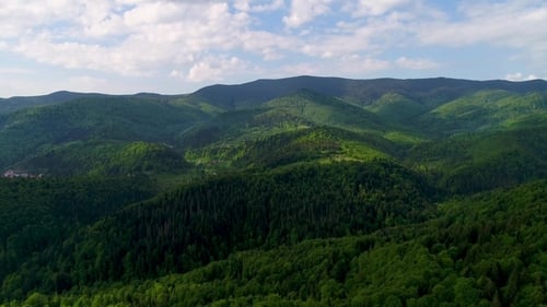 Aerial View of the Beautiful Landscape in Mountains