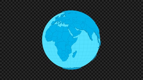 Animated Rotating 3D Globe with Modern Design
