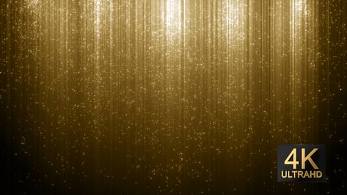 Elegant Golden Particles Falling Light Streaks Background