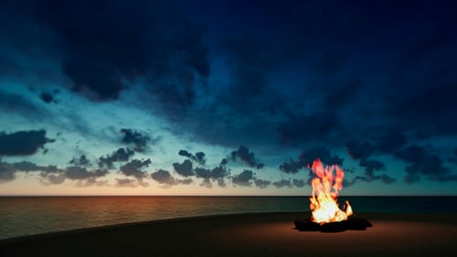 Lagerfeuer am Strand