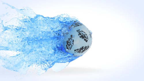 Trailing Soccer Ball Logo Reveal