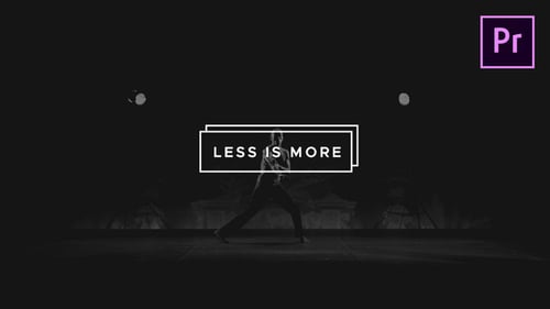 Títulos de arte minimalista y negro puro para Premiere Pro