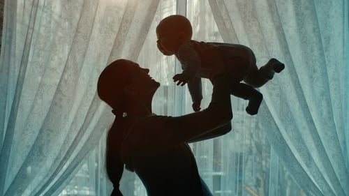 Silhouette of Mother and Child Together Indoors