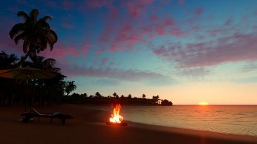 Lagerfeuer am Strand