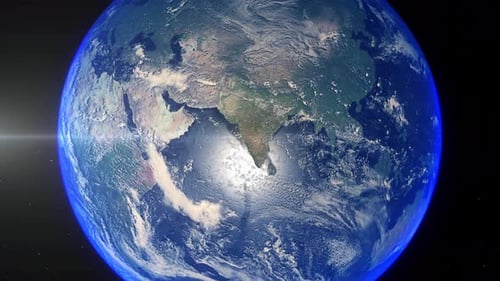 Realistic Earth Zoom Out Clouds India