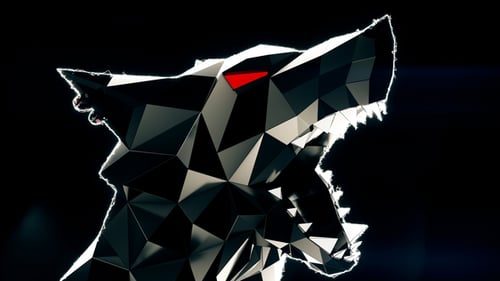 Blinking Low Poly Wolf Head VJ Loop