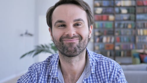 Casual Beard Man Accepting Offer