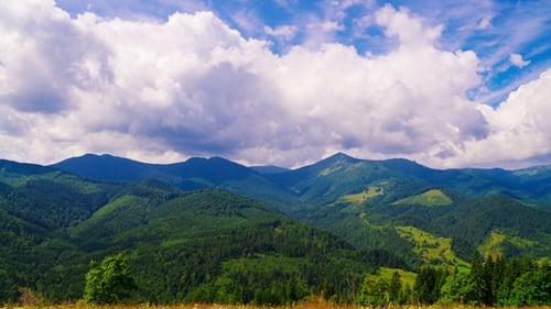 Mountain Landscape with Clouds