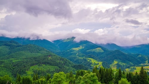 Mountain Landscape with Clouds