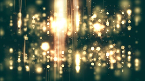 Abstract Golden Particles Shimmering Light Streaks Background
