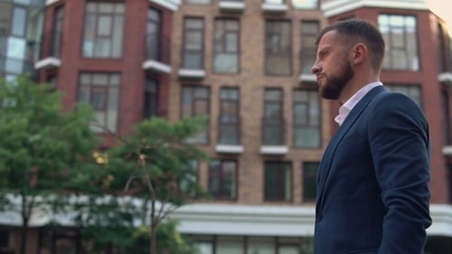 Man Walk To the Work