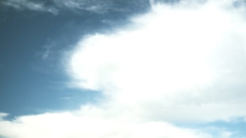 The Is Cleared of Birds, Dense Clouds Swim Quickly Over the Spring Sky