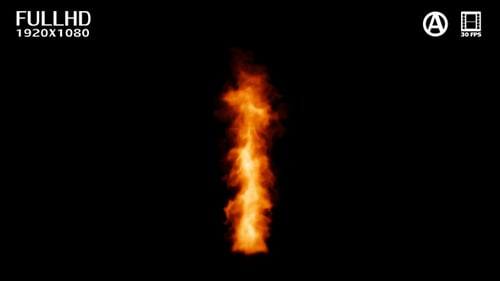 Animated Vertical Fire Element Effect