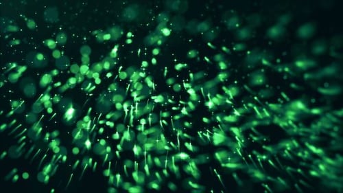 Grüne Glitzer-Flares-Partikel