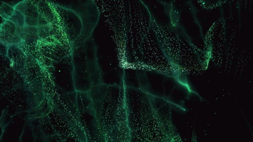Dynamic Green Fluid Particle Background Animation