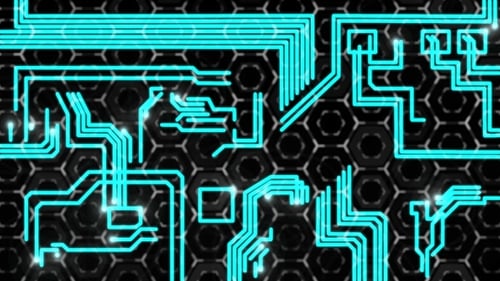 Abstract Technologic Circuit Board, Creation of Virtual Electronic Circuit Scheme