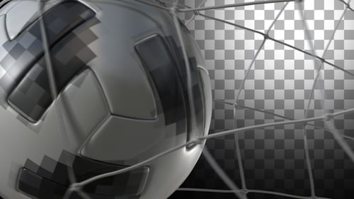 3D Soccer Ball Goal Hit Animation
