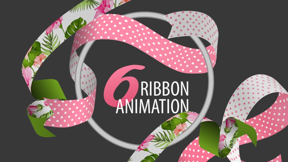 Dynamic 3D Animated Ribbon Element Pack, Elements ft. ribbon & lower ...