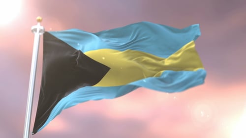 Realistic Waving Flag of The Bahamas Animation