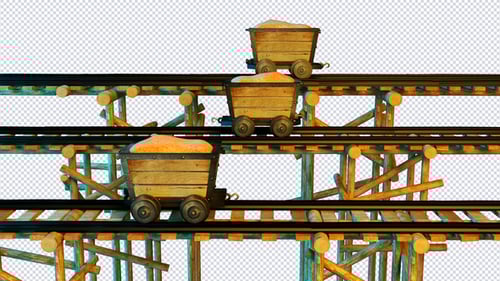 Trolleys In The Mine