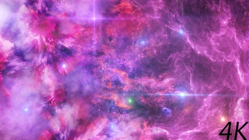 Deep Space Nebula Cloud Fly Through Animation