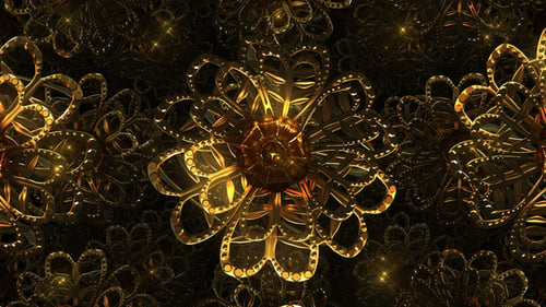 Elegant Golden Ornate Pattern Background
