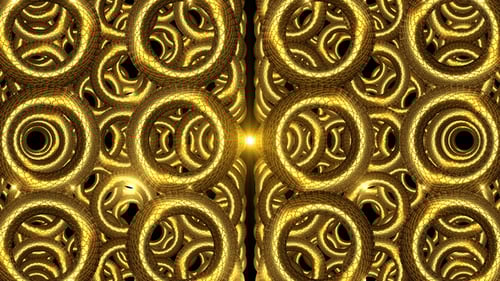 Elegant Golden Intertwined Rings Abstract Loop Background