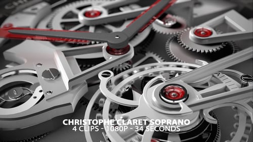 Detailed Animated Watch Mechanism with Rotating Gears