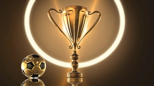 Die Fußballtrophäe