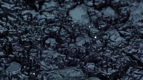 Water Drops on Black Background