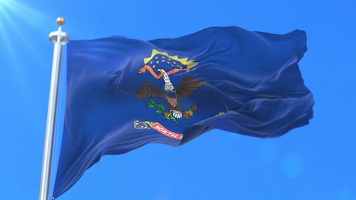 Flag of North American State of North Dakota