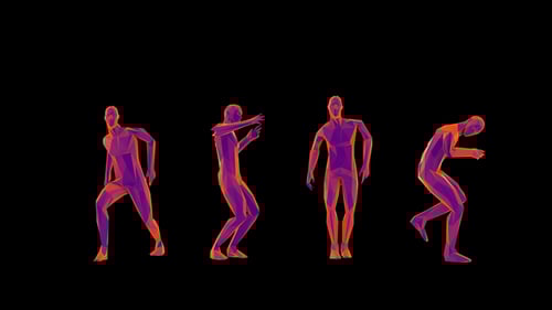 Dançarina de festa Low Poly