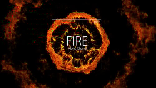 Fiery Dynamic Circle Burst Abstract Reveal Transition