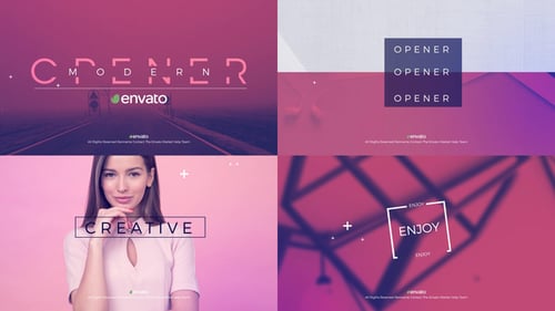 Dynamic Modern Opener with Geometric Text Reveals
