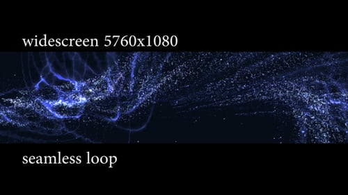 Dynamic Cosmic Blue Energy Particles Widescreen Seamless Loop Background