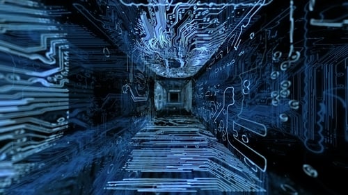 Futuristic Technological Tunnel 3D, Seamless