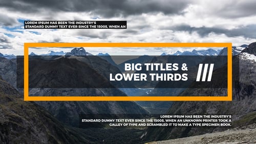 Big Titles & Lower Thirds III