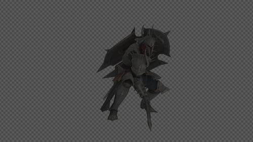 3D Medieval Knight Combat Animations with Alpha Channel